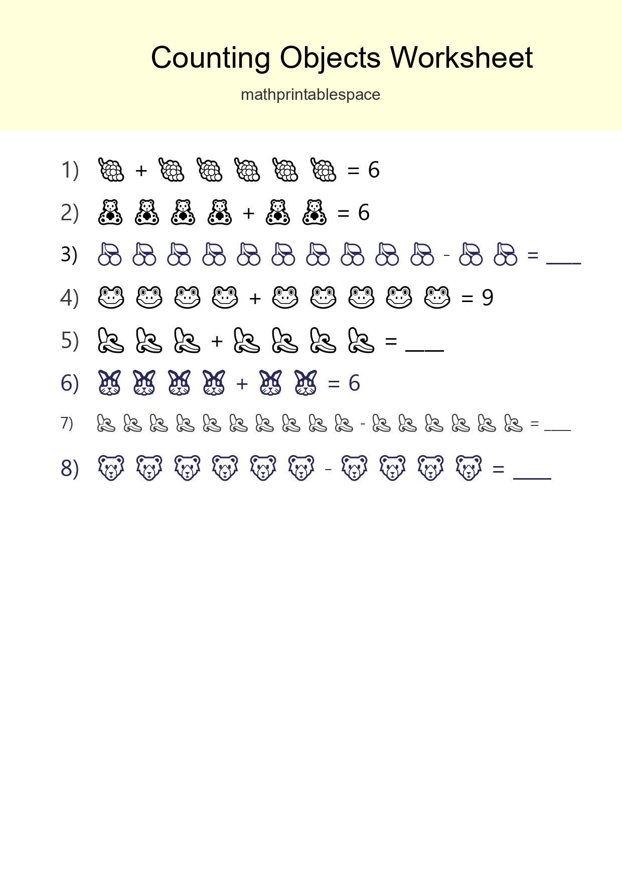 Free Counting Objects Worksheet For Kindergarten - Part 157
