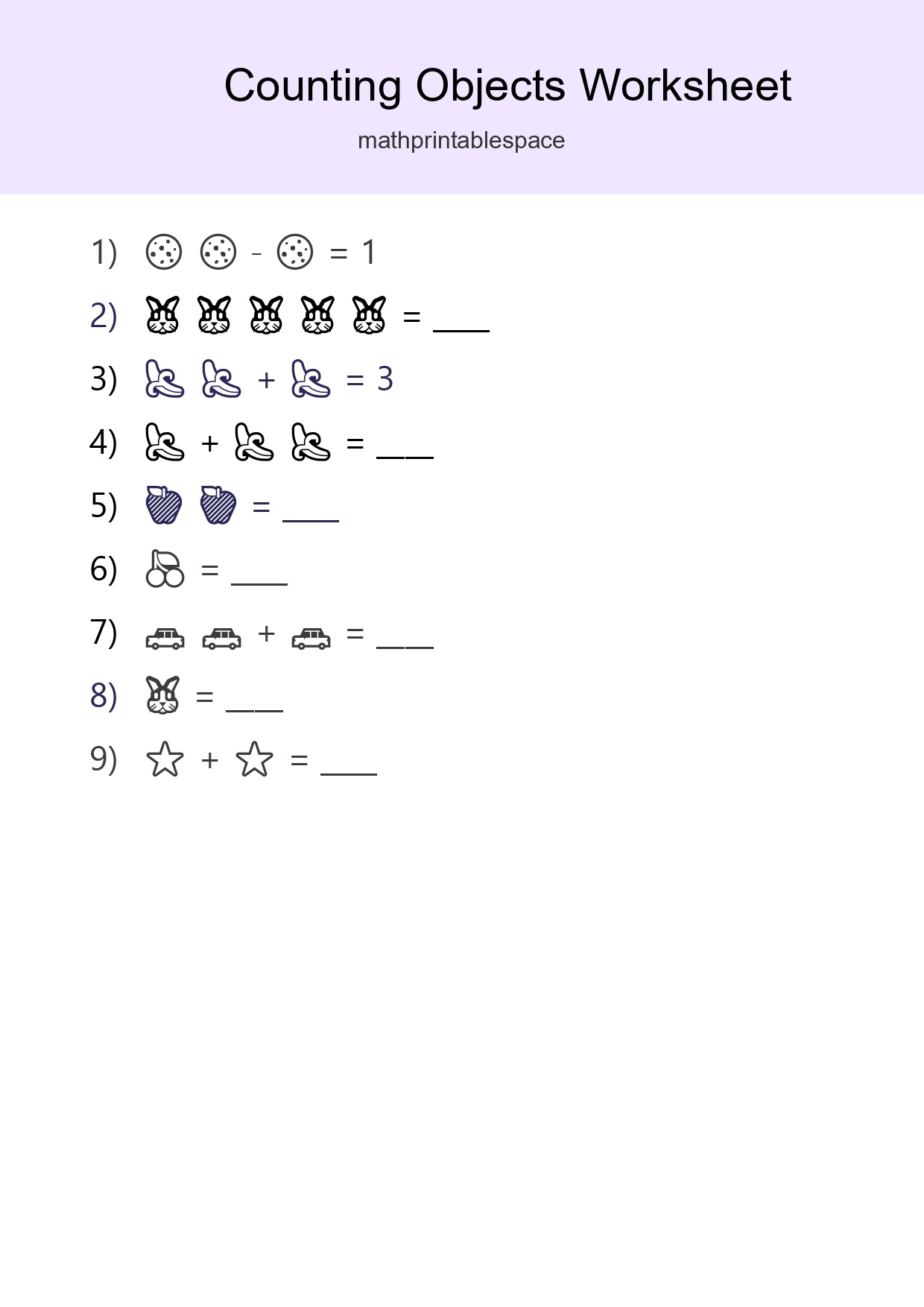 Free Counting Objects Worksheet For Pre-K - Part 14