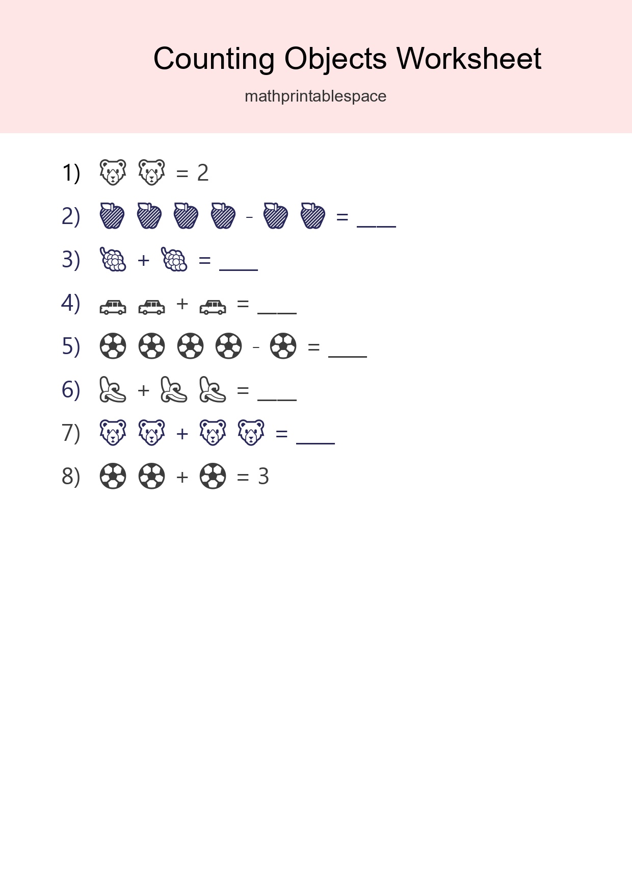 Free Counting Objects Worksheet For Pre-K - Part 25