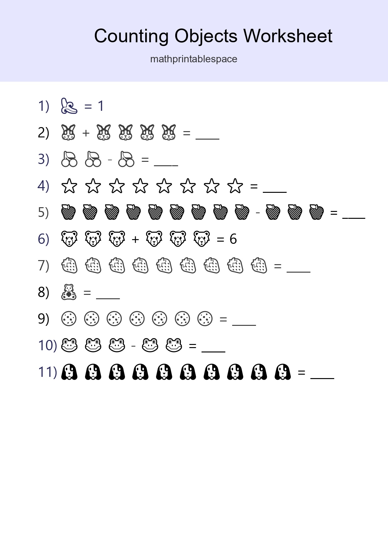 Learn Counting With Pictures Worksheet (Kindergarten) - Part 256