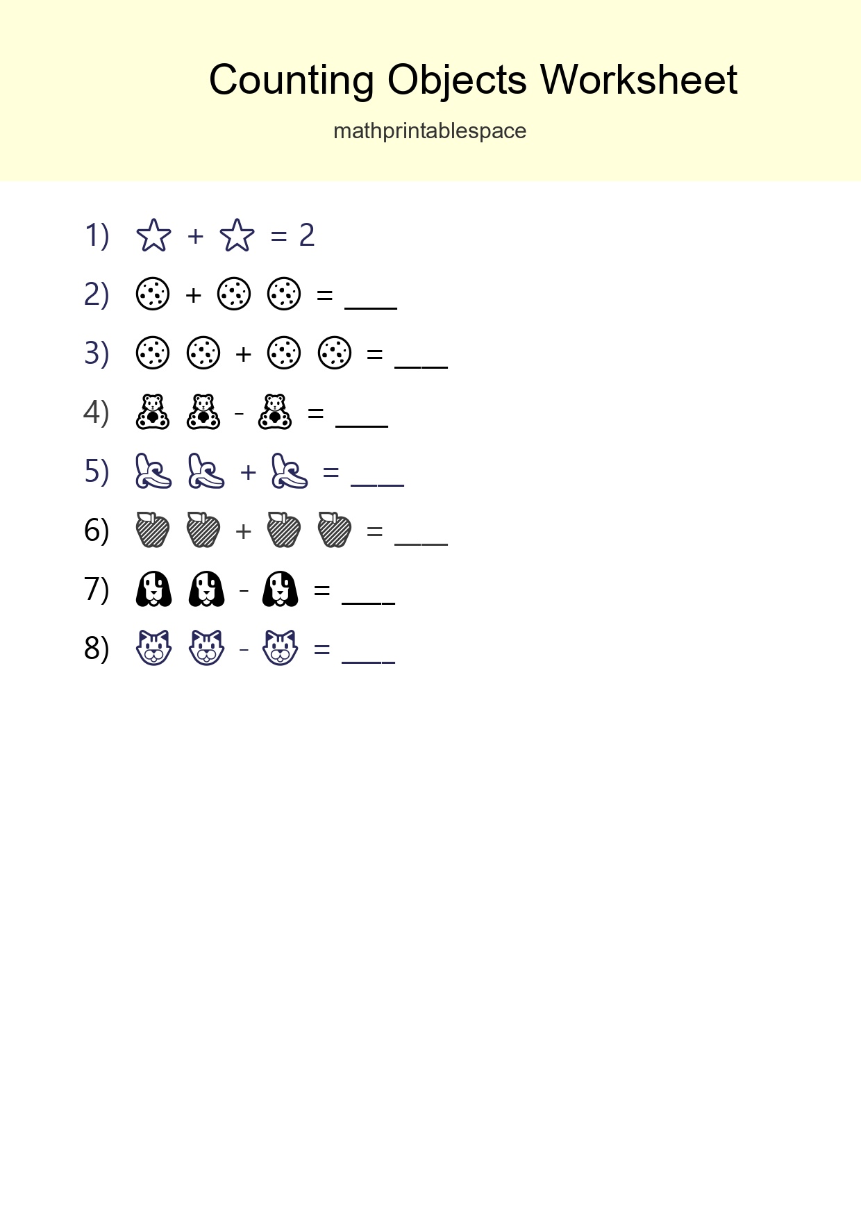 Pre-K Count The Objects Worksheet - Part 168