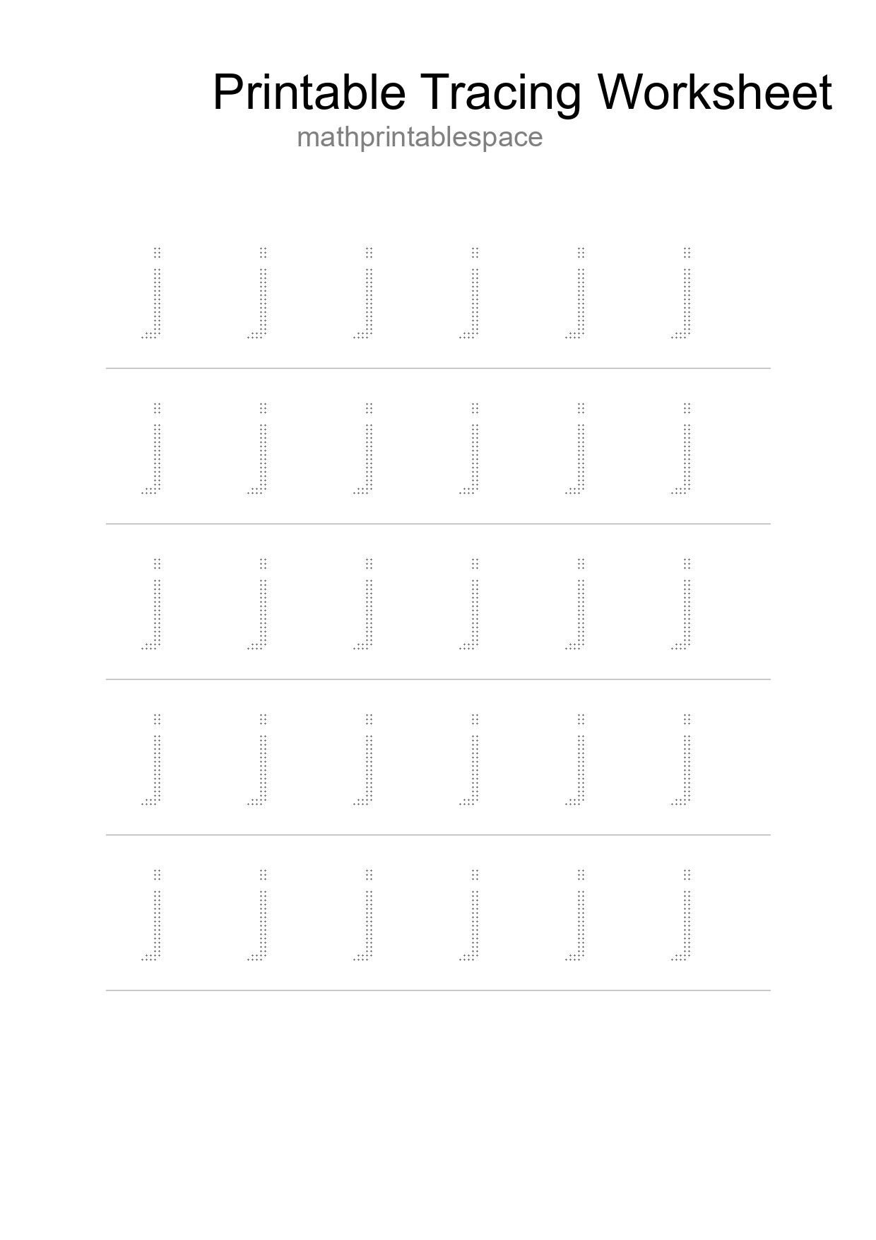 Printable Tracing Worksheet For Kids - Part 285