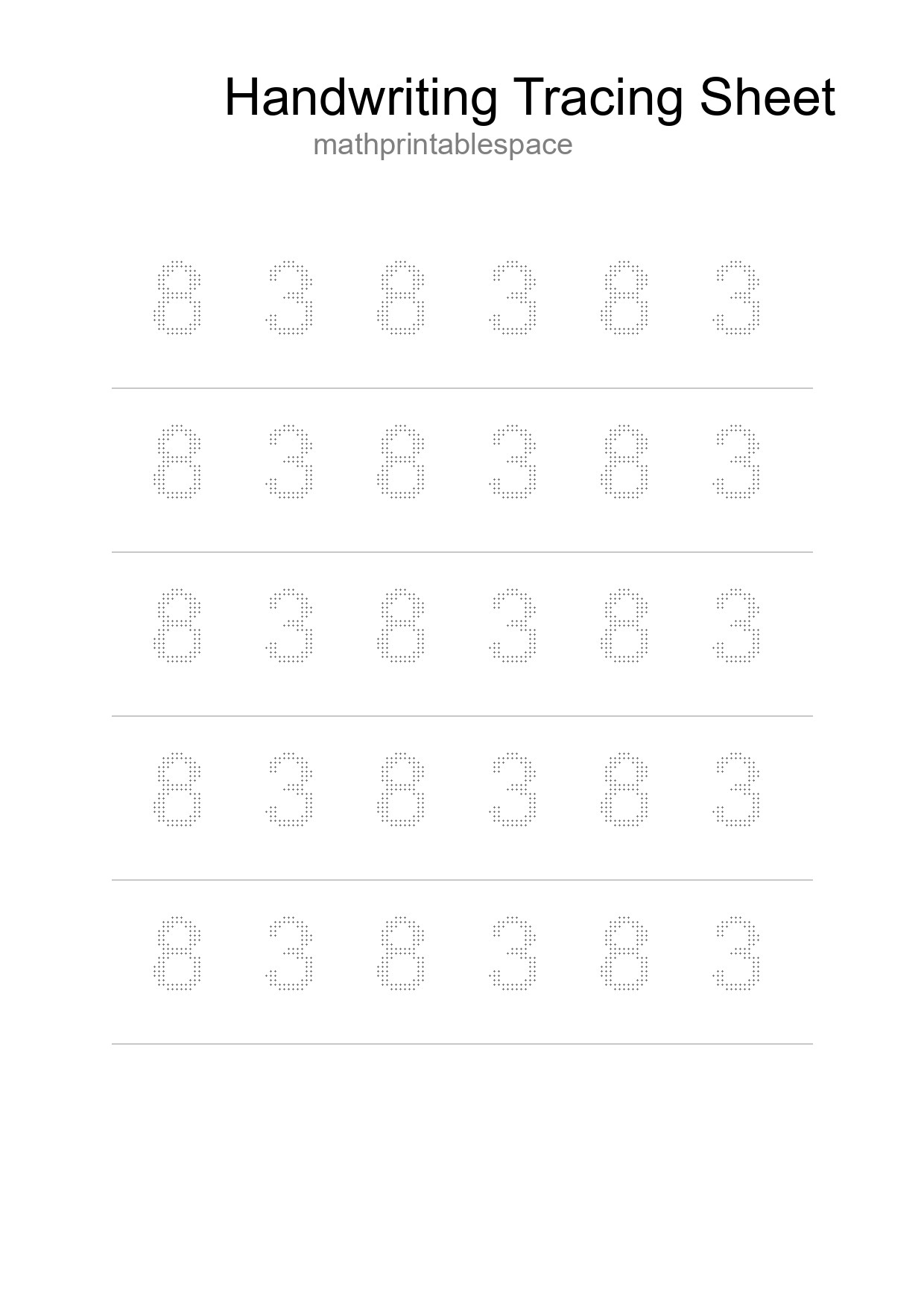 Printable Tracing Worksheet For Kids - Part 296